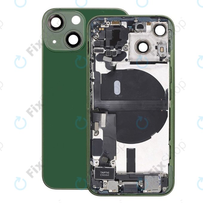 Tylna obudowa z malymi czesciami do iPhone 13 Mini, Zielony, Green