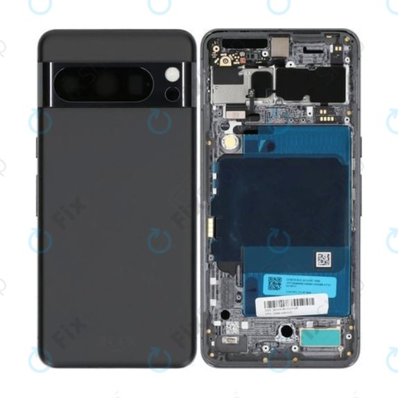 Tylna pokrywa baterii z kompletnym montażem do Google Pixel 8 Pro, Obsidian