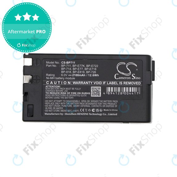 Bateria do Canon E06, Canon E07, 2100mAh, Ni-MH, 6V, BP-711, HQ