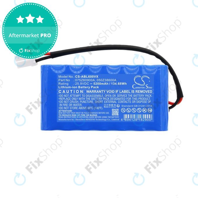 Bateria do Wiper i130S, Ambrogio Twenty Elite, 5200mAh, Li-Ion, 25.9V, 075Z60900A, HQ