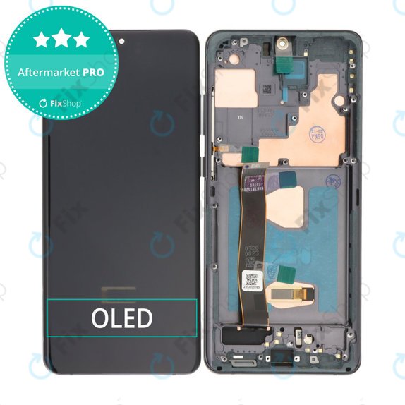 Wyświetlacz OLED do Samsung S20 Ultra G988F, Ekran dotykowy z ramką, Cosmic Black