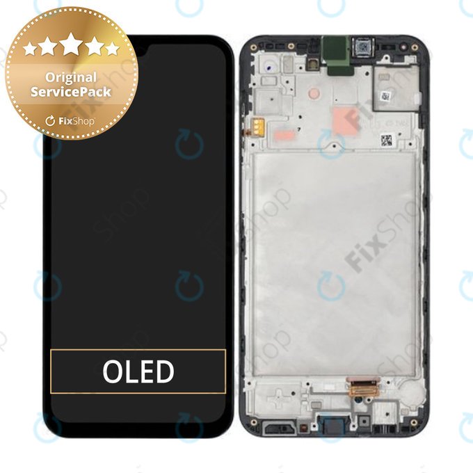 Wyswietlacz do Samsung A15 4G, A15 5G A155F, A156B, Ekran dotykowy z ramką, GH82-33637A, GH82-33638A, (Black), Genuine Service Pack