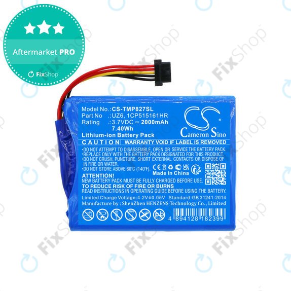 Bateria do TomTom Pro 8270, Pro 8275, 2000mAh, Li-Ion, 3.7V, UZ6, HQ