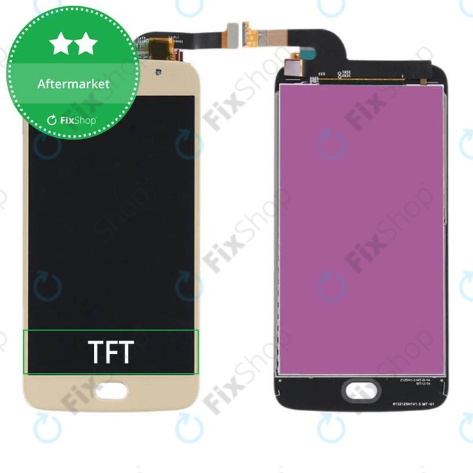 Wyświetlacz do Motorola Moto G5S XT1794, Ekran dotykowy bez ramki, Złoty, Gold, TFT