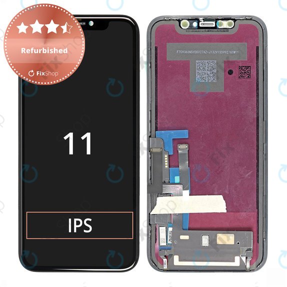 Wyświetlacz dla iPhone 11, Ekran dotykowy z ramką, Refurbished