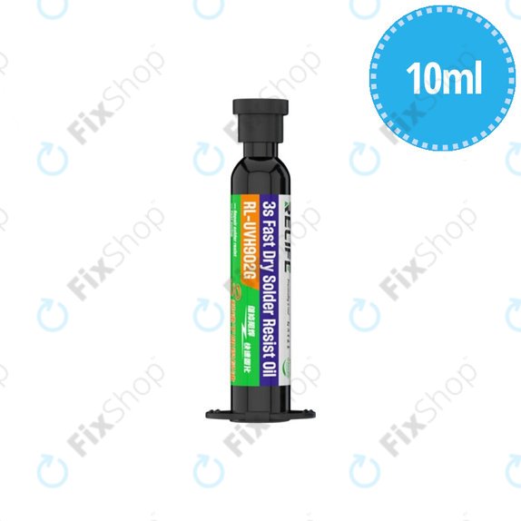 Maska lutownicza utwardzana UV, 10ml, Czarny, Black, Relife RL-UVH902G