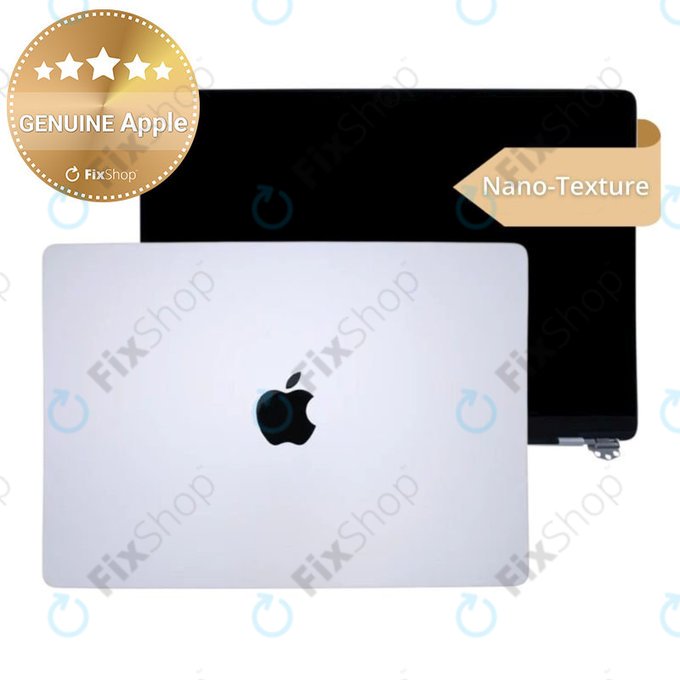 Wyświetlacz LCD do MacBook Pro 14", A3112, A3185 (2024), z przednim szkłem i pokrywą, Nano-Texture, Silver, 661-41793, Genuine Apple