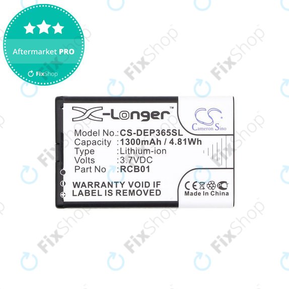 Bateria do Doro Primo 365, 1300mAh, Li-Ion, 3.7V, RCB01, HQ