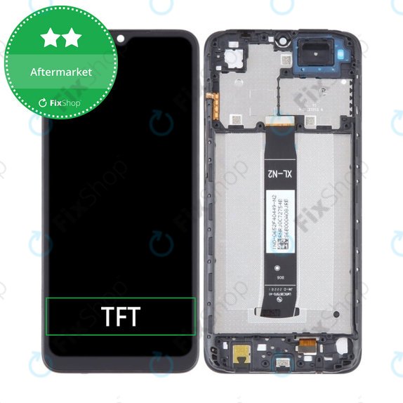 Wyświetlacz do Xiaomi Redmi A2, Ekran dotykowy z ramką, Onyx Black, TFT
