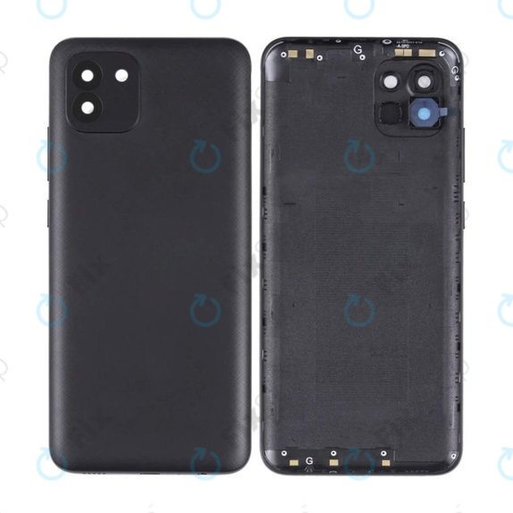 Tylna pokrywa baterii do Samsung A03 A035G, Czarny, Black