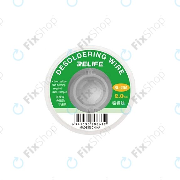 Drut do rozlutowywania, Relife RL, 20A, 2mm
