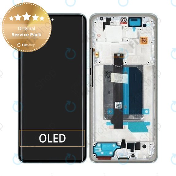 Wyświetlacz do Xiaomi Redmi Note 14 Pro+ 5G , Ekran dotykowy z ramką, Frost Blue, 5600170O16U00, Genuine Service Pack