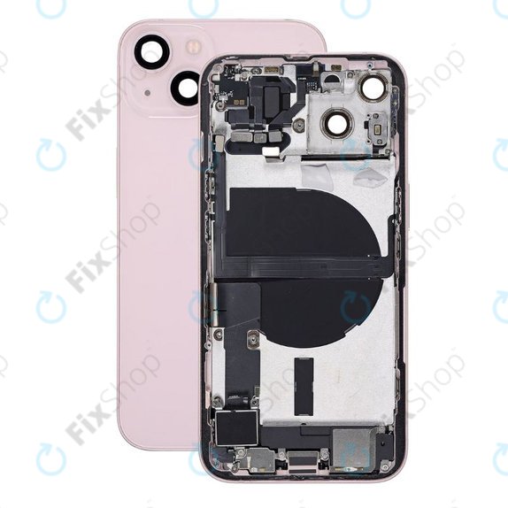 Tylna obudowa z malymi czesciami do iPhone 13, Różowy, Pink