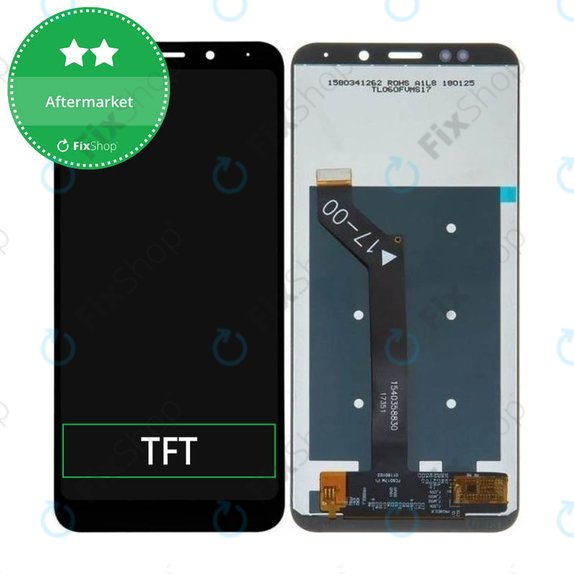 Wyświetlacz do Xiaomi Redmi 5 Plus (Redmi Note 5), Ekran dotykowy bez ramki, Czarny, Black, TFT