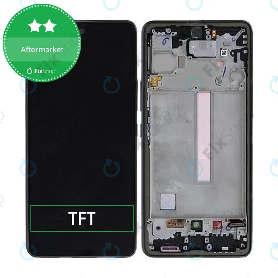 Wyświetlacz do Samsung A73 A736, Ekran dotykowy z ramką, Czarny, Black, TFT