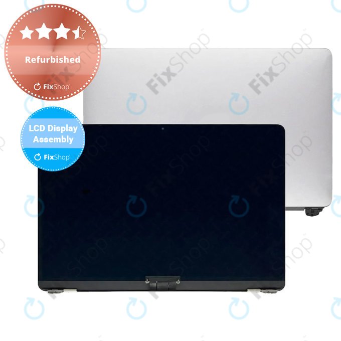 Zestaw wyświetlacza do MacBook Air 13", 2019 A1932, 2020 A2179, Srebrny, Silver, LCD, taśma Flex, jednostka sterująca, pokrywa tylna, zawiasy, Refursbihed