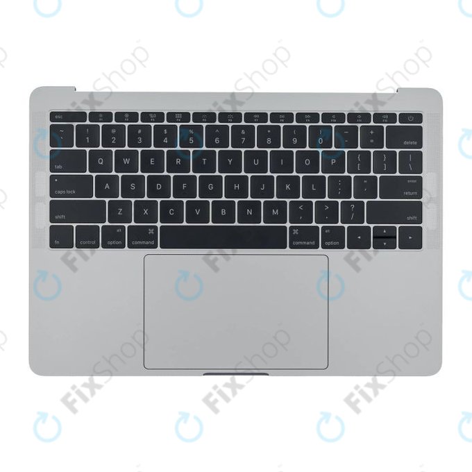 Górna ramka klawiatury z klawiaturą US, mikrofonem, trackpadem i głośnikami do MacBook Pro 13" A1708 (Late 2016 - Mid 2017), Srebrny, Silver