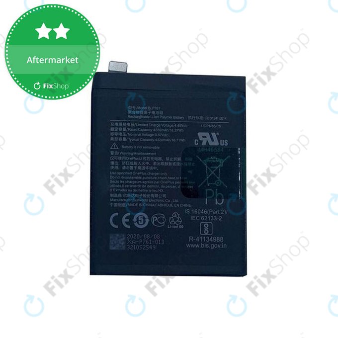 Bateria do OnePlus 8, BLP761, 4300mAh