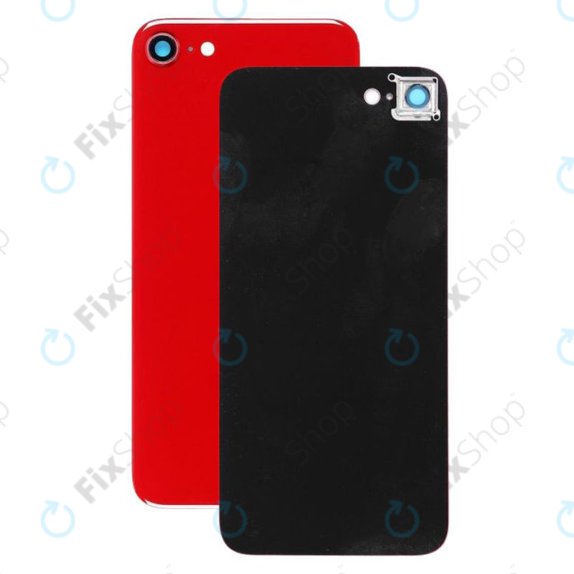 Tylne szklo pokrywy z obiektywem aparatu do iPhone 8, Czerwony, Red