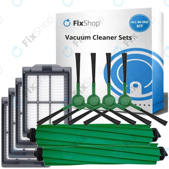 Zestaw części zamiennych do iRobot Roomba Plus 405 Combo, 505 Combo (2x Główna szczotka, 4x Filtr, 4x Szczotka boczna)