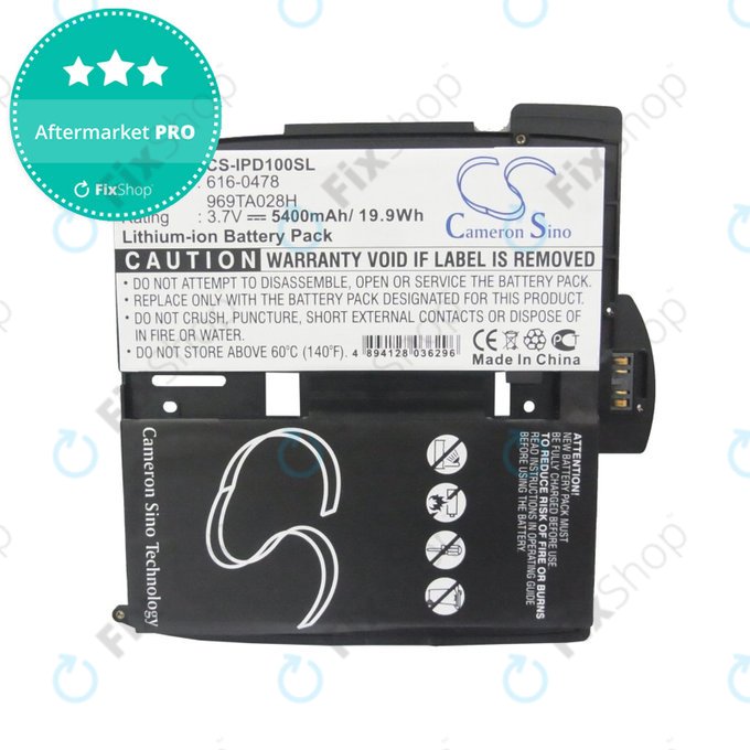 Bateria do iPad, 616-0478, 969TA028H, 5400mAh, HQ