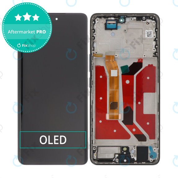 Wyświetlacz OLED do Honor Magic7 Lite, Ekran dotykowy z ramką, Czarny, Black