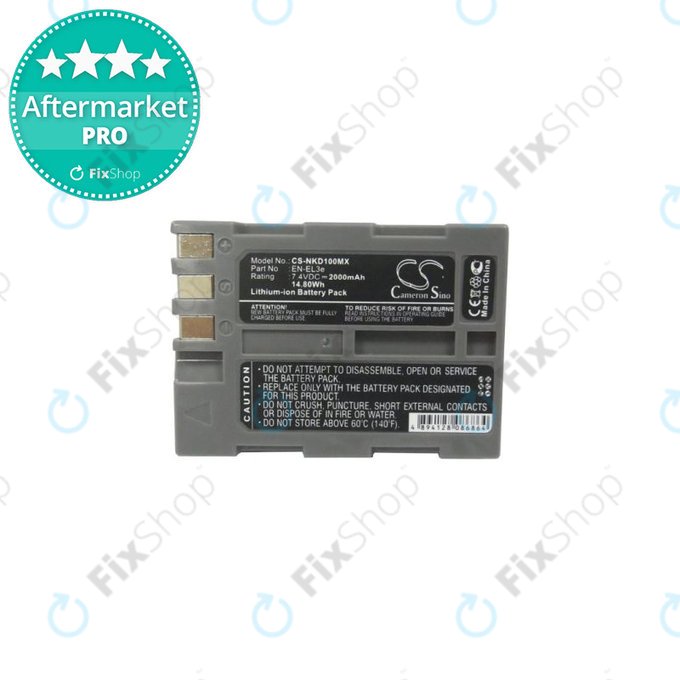 Bateria do Nikon D50, D70, D80, D90, D100, D200, D300, D700, D900, EN-EL3e, Li-Ion, 2000mAh, HQ