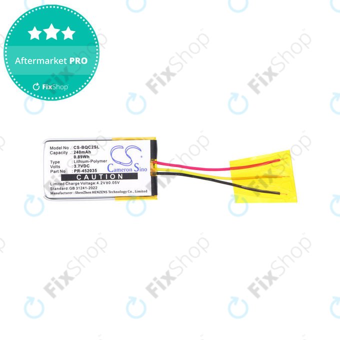 Bateria do Bose QC20, 240mAh, Li-Pol, 3.7V, PR-452035, HQ