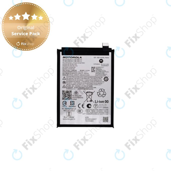Bateria do Motorola Moto G75 5G, RW50, 5000mAh, SB18E36915, Genuine Service Pack