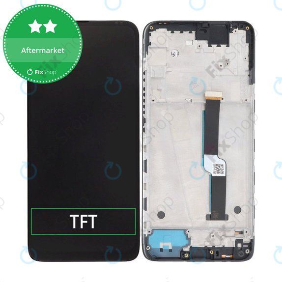 Wyświetlacz do Motorola One Fusion Plus, Ekran dotykowy z ramką, Black, TFT