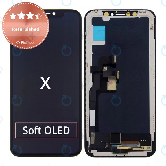 Wyświetlacz dla iPhone X, Ekran dotykowy z ramką, Refurbished