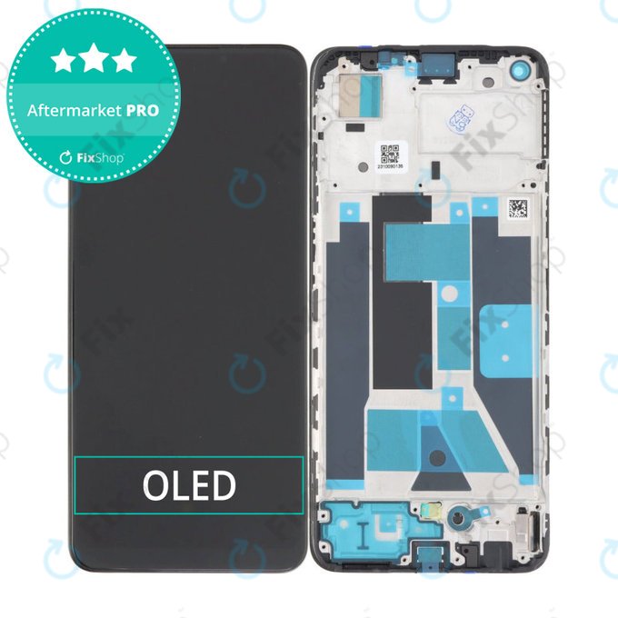 Wyświetlacz OLED do Realme 9, Ekran dotykowy z ramką, Meteor Black