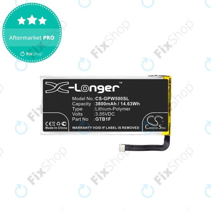 Bateria dla Google Pixel 5, 3800mAh, Li-Pol, 3.85 V, GTB1F, HQ