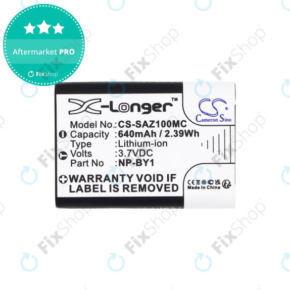 Bateria do Sony HDR-AZ1, 640mAh, Li-Ion, 3.7V, NP-BY1, HQ