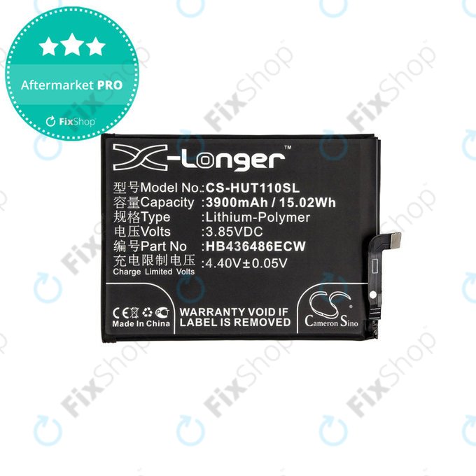 Bateria dla Huawei Mate 10 Lite, Honor View 20, 3900mAh, Li-Pol, 3.85 V, HB436486ECW, HQ