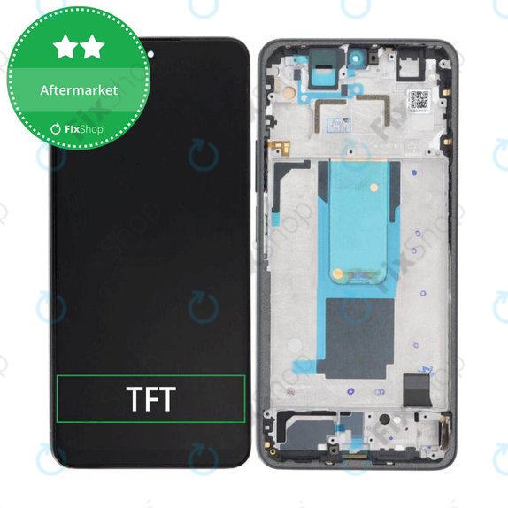 Wyświetlacz do Xiaomi Redmi Note 11 Pro+ 5G 21091116UG, Ekran dotykowy z ramką, Mysterious Black, TFT