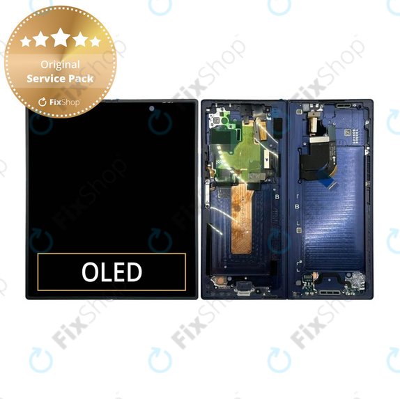 Wyświetlacz do Samsung Z Fold 6 F956B, Ekran dotykowy z ramką, GH82-35042C, Granatowy, Navy, Genuine Service Pack