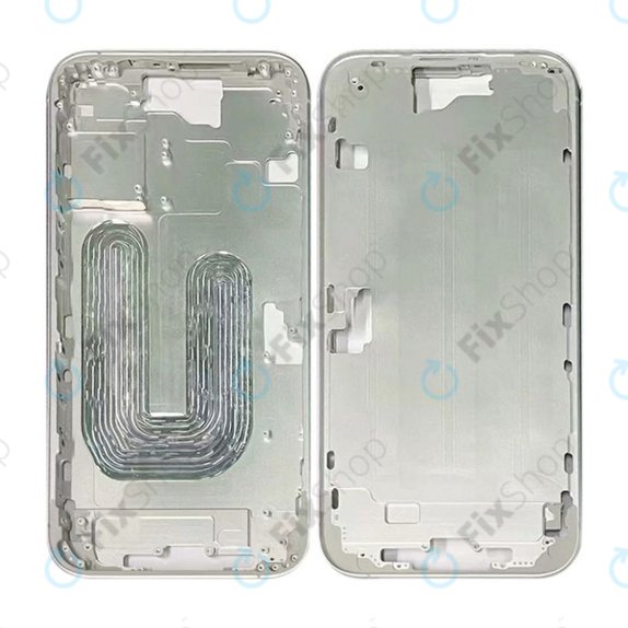 Ramka srodkowa do iPhone 16 Plus, Przyciski zasilania i głośności, Biały, White