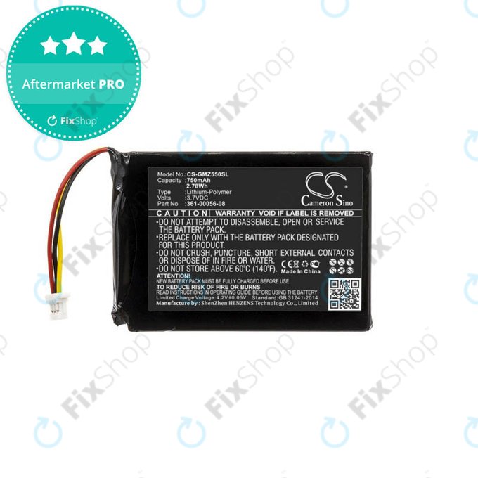 Bateria do Garmin DriveSmart 5, 55, 65, 361-00056-08, 750mAh, HQ