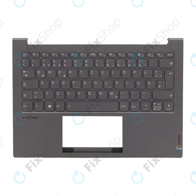 Klawiatura z topcase (DE, niemiecka) do Lenovo ThinkBook 13X ITG, 77034096, Slate Gray, Genuine Service Pack