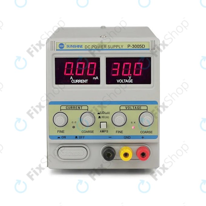Regulowany zasilacz DC (0-30V, 0-5A), Sunshine P-3005D