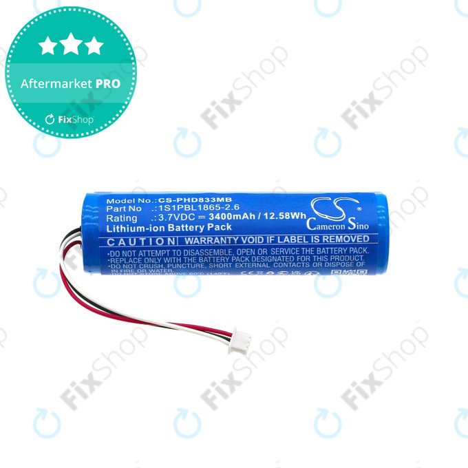 Bateria do Philips Avent SCD833, Avent SCD835, Avent SCD841, Avent SCD831, 3400mAh, Li-ion, 3.7V, 1S1PBL1865-2.6, HQ
