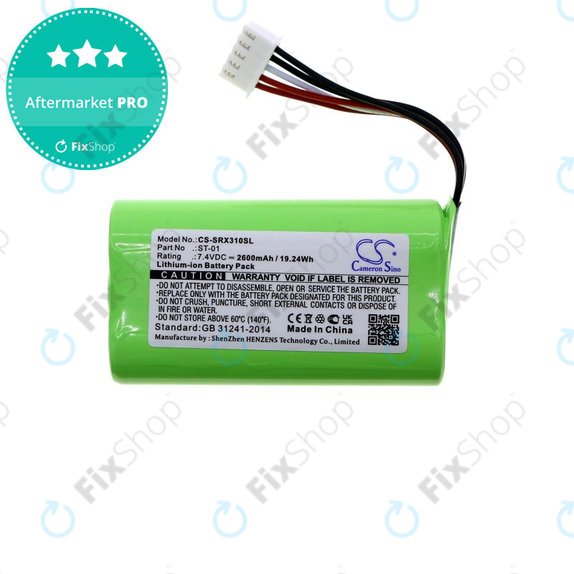 Bateria do Sony SRS X3, XB2, XB20, 2600mAh, Li-Ion, 7.4V, ST-01, HQ