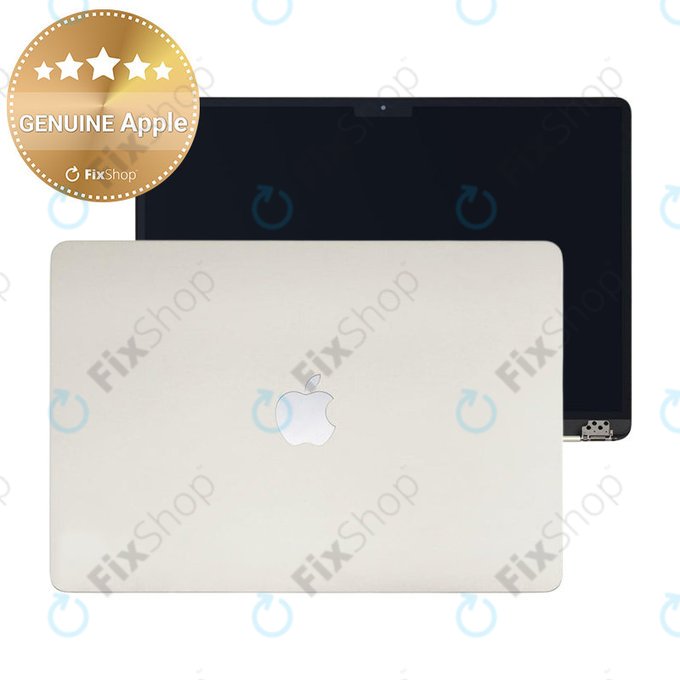 Wyświetlacz LCD do MacBook Air 15", A3114 (2024), z przednim szkłem i pokrywą, Starlight, 661-40261, Genuine Apple