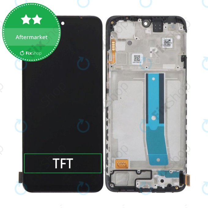 Wyświetlacz do Xiaomi Redmi Note 12S, Ekran dotykowy z ramką, Onyx Black, TFT