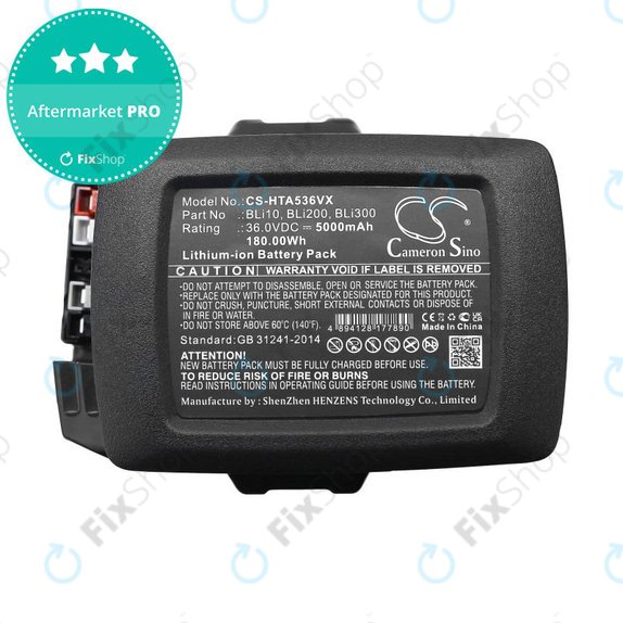 Bateria do Husqvarna 110il, 525ilxt, 5000mAh, Li-Ion, 36V, BLi10, BLi200, HQ
