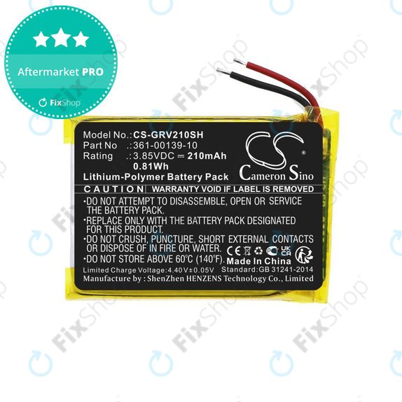 Bateria do Garmin Venu 2, 210mAh, Li-Pol, 3.85V, 361-00139-10, HQ