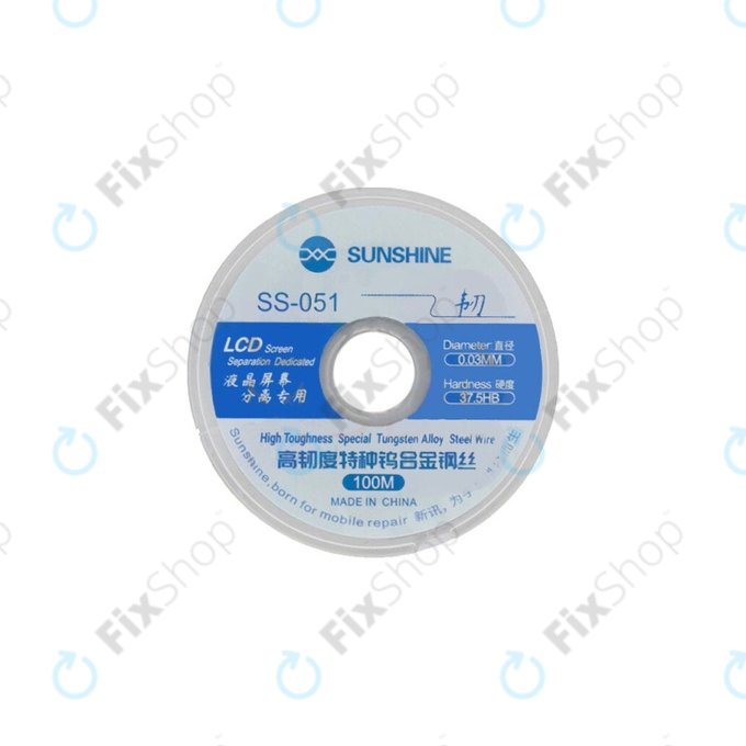 Drut do separacji wyswietlaczy LCD, 0.03mm x 100m, Sunshine SS-051