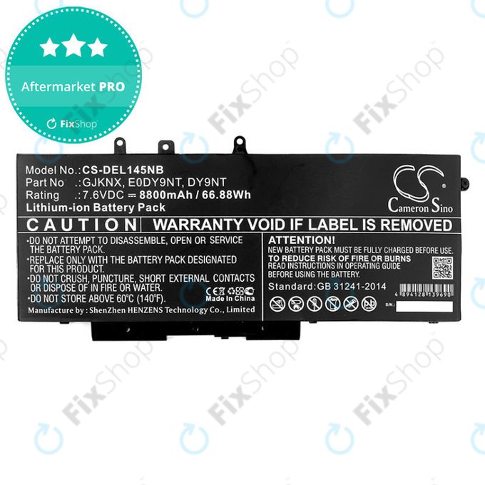Bateria do Dell Latitude 14 5490, Latitude 14 5491, 8800mAh, Li-Ion, 7.6V, 00JWGP, HQ
