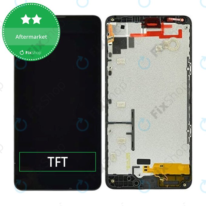 Wyświetlacz do Microsoft Lumia 640, Ekran dotykowy z ramką, Czarny, Black, TFT